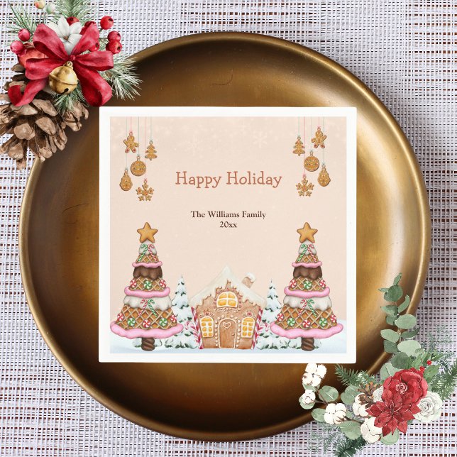 Servilleta De Papel Fiesta de feriado de la casa de los jengibre Brown (Subido por el creador)