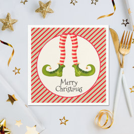 Servilleta De Papel Fiesta de feriado de Navidades de Elf Legs