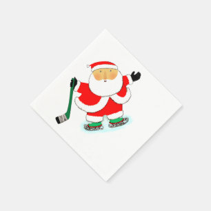 Servilleta De Papel Fiesta de feriado de Navidades de hockey