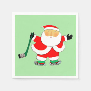 Servilleta De Papel Fiesta de feriado de Navidades de hockey