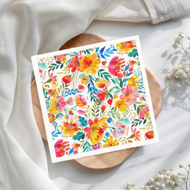 Servilleta De Papel Fiesta de Fiesta Floral Brillante de México (Subido por el creador)