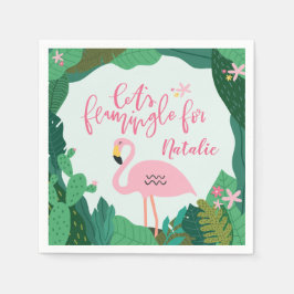 Servilleta De Papel Fiesta de flamingo tropical