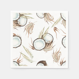 Servilleta De Papel Fiesta de Floral y Coco Tropical Hawaiano