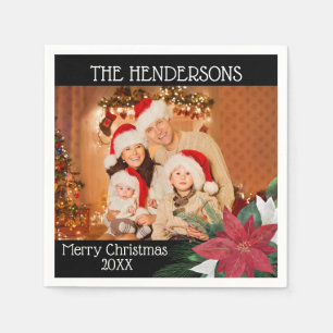 Servilleta De Papel Fiesta de fotografía Poinsettia Napkins