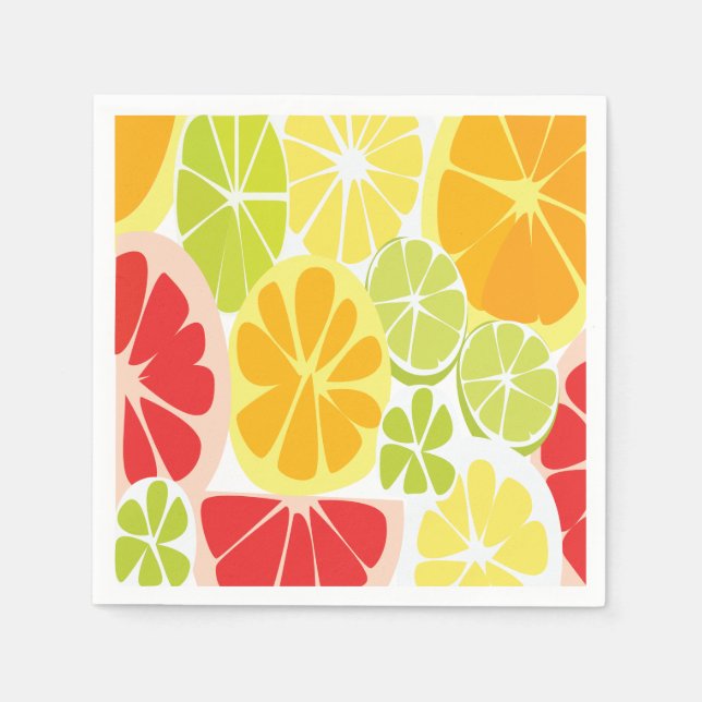 Servilleta De Papel Fiesta de Frutas Cítricas (Anverso)