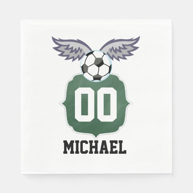 Servilleta De Papel Fiesta de Fútbol o Soccer (Anverso)