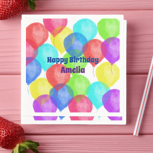 Servilleta De Papel Fiesta de globo de cumpleaños personalizado