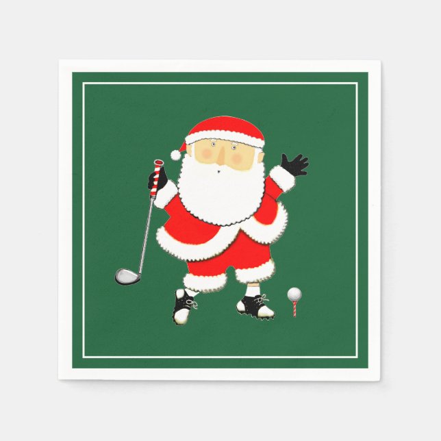 Servilleta De Papel Fiesta de Golf de Navidad (Anverso)
