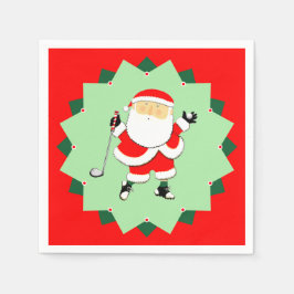 Servilleta De Papel Fiesta de Golf en Navidad