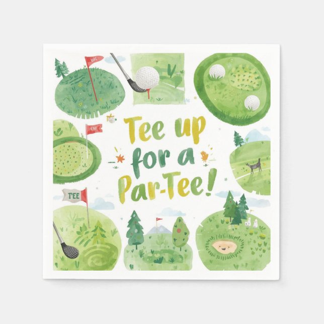 Servilleta De Papel Fiesta de golf gracioso diciendo (Anverso)