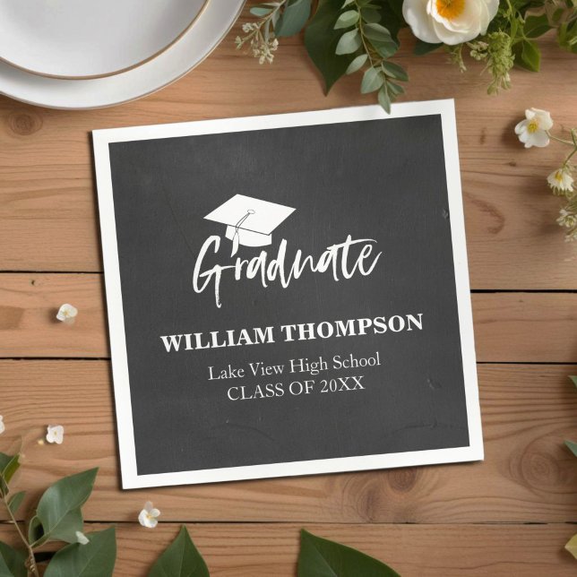 Servilleta De Papel Fiesta de Grado Blanco y Negro de la Escuela Secun (Subido por el creador)