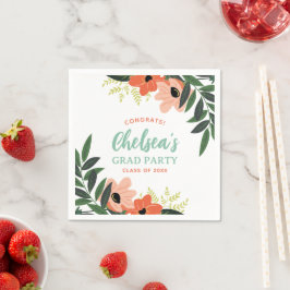Servilleta De Papel Fiesta de Grado Personalizado de Floral Tropical