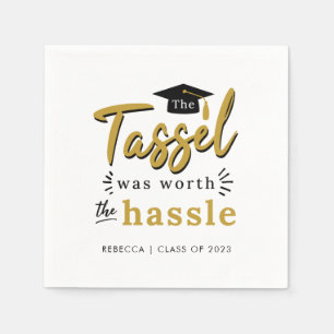 Servilleta De Papel Fiesta de graduación 2026 Tassel Was Worth the Has