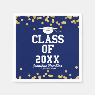 Servilleta De Papel Fiesta de Graduación Azul de la Promoción de 2021