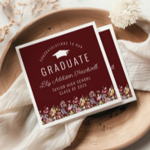 Fiesta de Graduación Boho Wildflowers Borgoña
