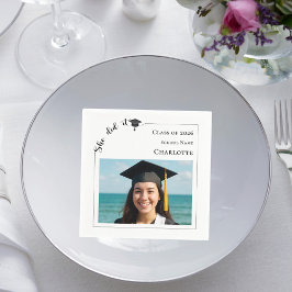 Servilleta De Papel Fiesta de graduación con foto moderna