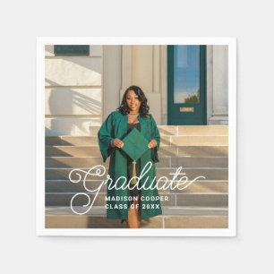 Servilleta De Papel Fiesta de Graduación con Foto Personalizada Guion 