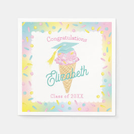 Servilleta De Papel Fiesta de Graduación con Helado
