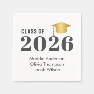 Servilleta De Papel Fiesta de graduación con nombre personalizado 