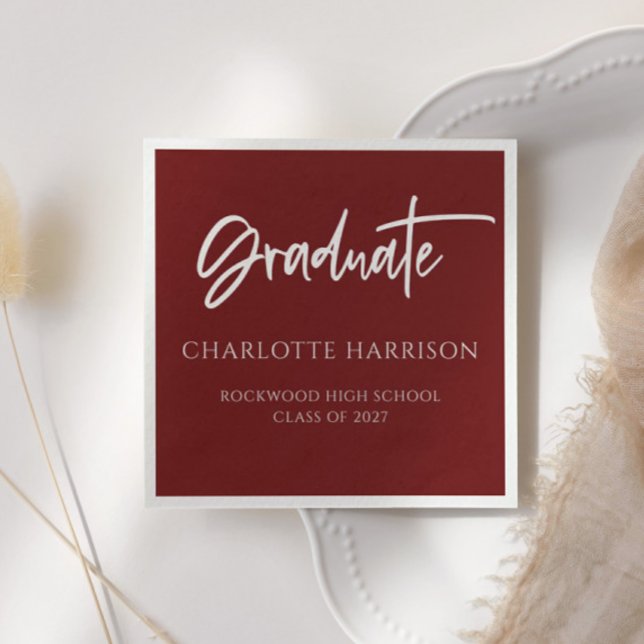 Servilleta De Papel Fiesta de Graduación Cuadros de Marrón y Guión Bla (Subido por el creador)