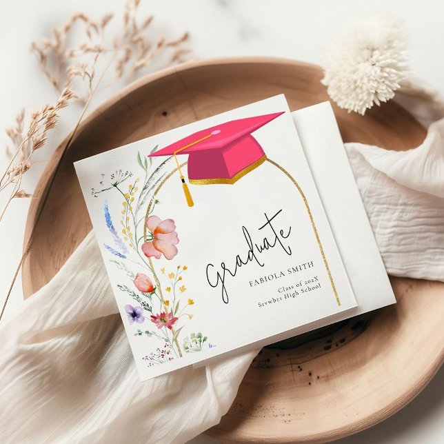 Servilleta De Papel Fiesta de graduación de flores silvestres boho (Subido por el creador)