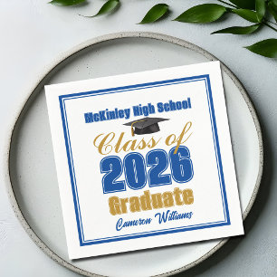 Servilleta De Papel Fiesta de Graduación de la Clase de 2026 en Azul R