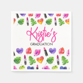 Servilleta De Papel Fiesta de graduación de varillas de color de agua