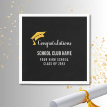 Fiesta de graduación del Club Negro Personalizado
