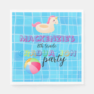 Servilleta De Papel Fiesta de graduación en la piscina
