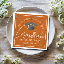 Fiesta de Graduación Licenciado Naranja Quemado Pe