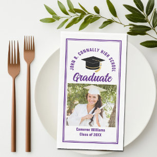 Servilleta De Papel Fiesta de Graduación Personalizada con Foto de Gra