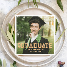 Servilleta De Papel Fiesta de graduación personalizada con foto del gr