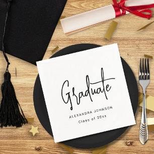 Servilleta De Papel Fiesta de Graduación Personalizada con Letra Moder