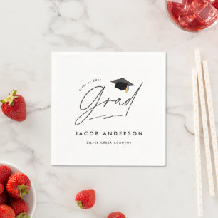 Servilleta De Papel Fiesta de Graduación Personalizada Nombre Personal
