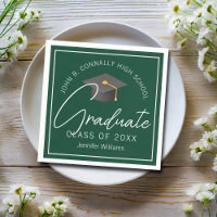 Fiesta de Graduación Personalizada Verde Oscuro pa