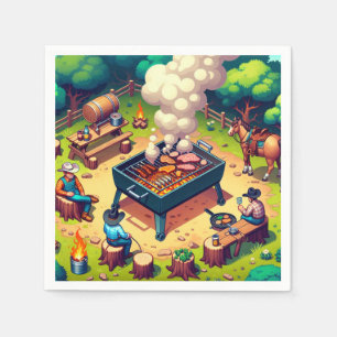 Servilleta De Papel Fiesta de Grilling de Cocina Occidental