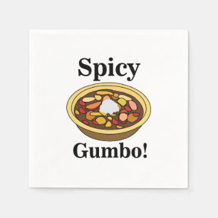 Servilleta De Papel Fiesta de Gumbo Picante Comida Gumbo