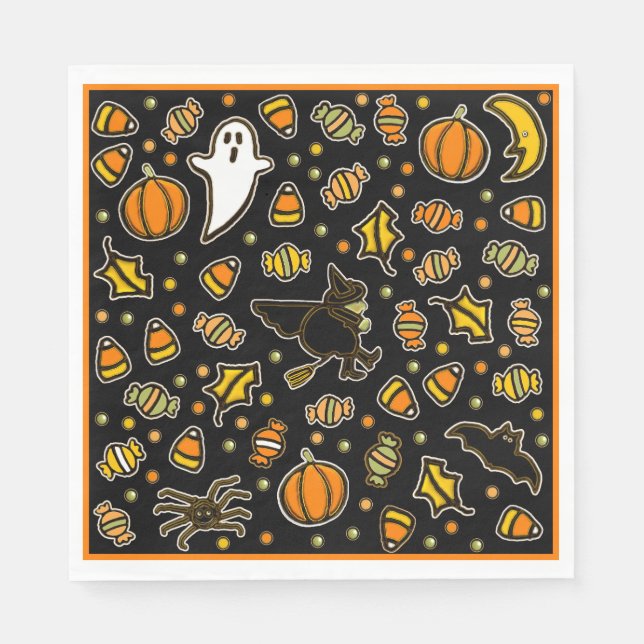 Servilleta De Papel Fiesta de Halloween (Anverso)