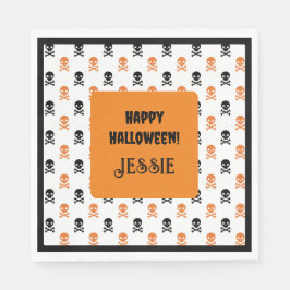 Servilleta De Papel Fiesta de Halloween Añadir nombre de texto pastel 