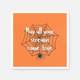 Servilleta De Papel Fiesta de Halloween Araña en Telaraña  