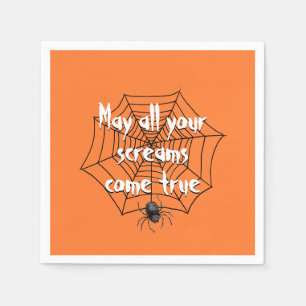 Servilleta De Papel Fiesta de Halloween Araña en Telaraña