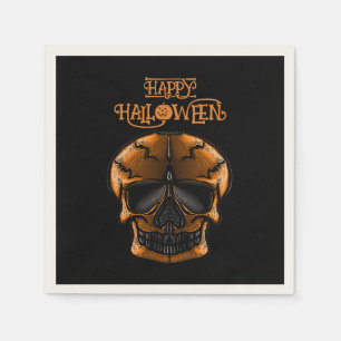 Servilleta De Papel Fiesta de Halloween de Calavera de Calabaza