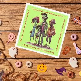 Servilleta De Papel Fiesta de Halloween de la Familia Zombie para Niño
