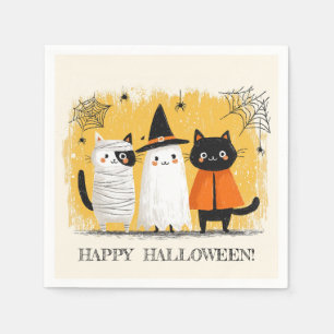 Servilleta De Papel Fiesta de Halloween de los gatos