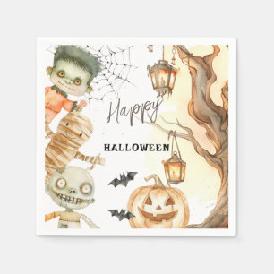 Servilleta De Papel Fiesta de Halloween de Monstruos Adorables para Ni