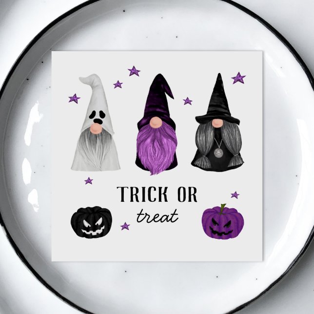 Servilleta De Papel Fiesta de Halloween de truco o truco | Gnome Cute  (Subido por el creador)