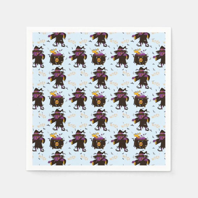 Servilleta De Papel Fiesta de Halloween, espeluznante y espeluznante (Anverso)