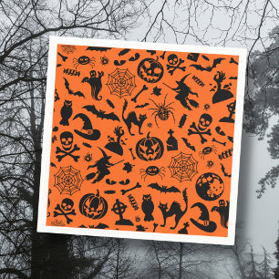 Servilleta De Papel Fiesta de Halloween Feliz naranja de Halloween div