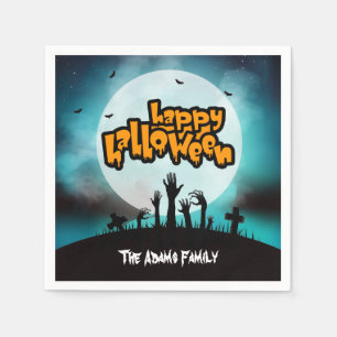 Servilleta De Papel Fiesta de Halloween Feliz Zombie Espeluznante Pers