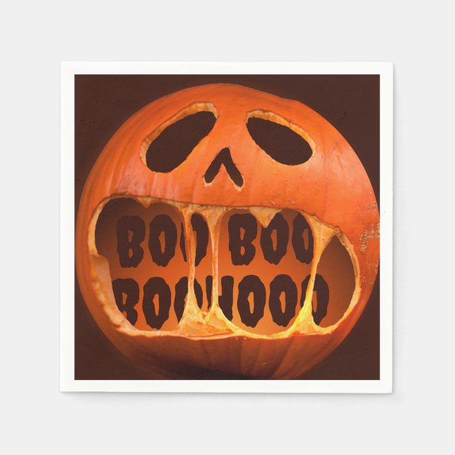 Servilleta de papel Fiesta de Halloween grita cala (Anverso)